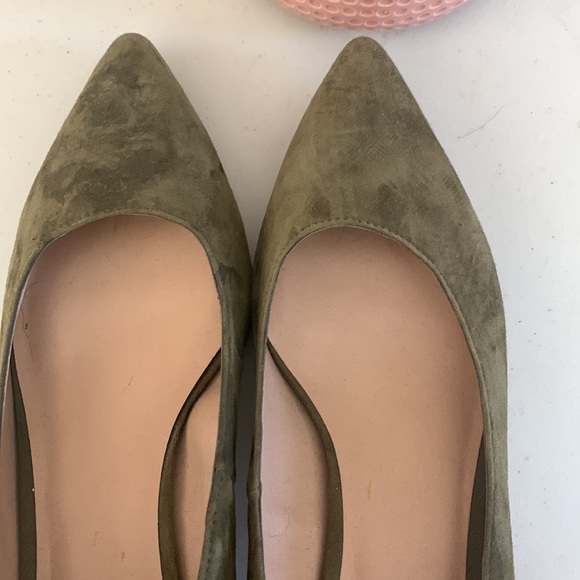 Franco Sarto ‘Callan’ Pointed Toe Pump green suede leather EUC - Picture 6 of 16